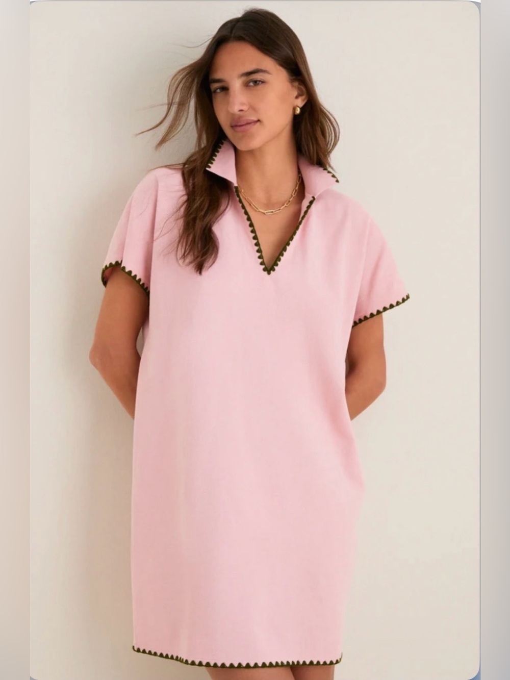 Tuckernuck NWOT Size XL Powder Pink Pique Melissa Mini Dress